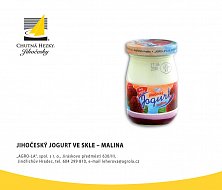 Jihočeský jogurt ve skle